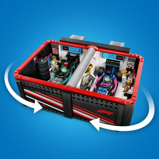 Lego City F1-Garage und Rennboliden Mercedes-AMG und Alpine