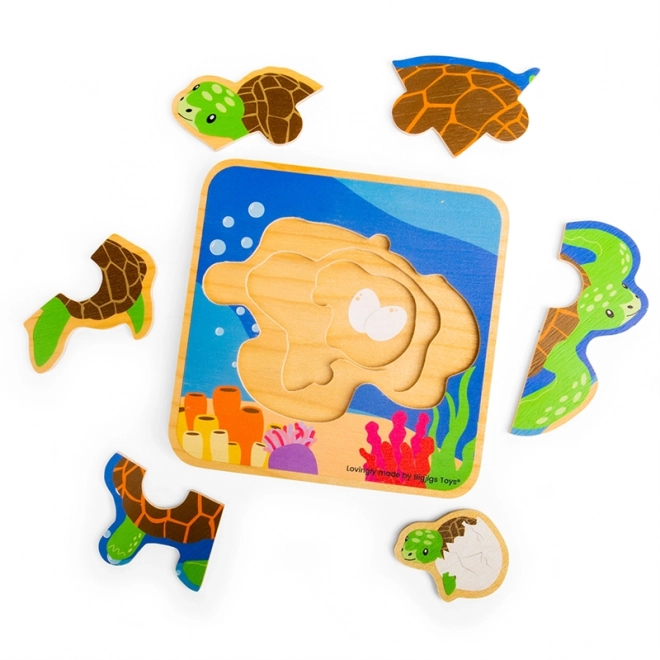 Bigjigs Toys Lebenszyklus-Puzzle Schildkröte