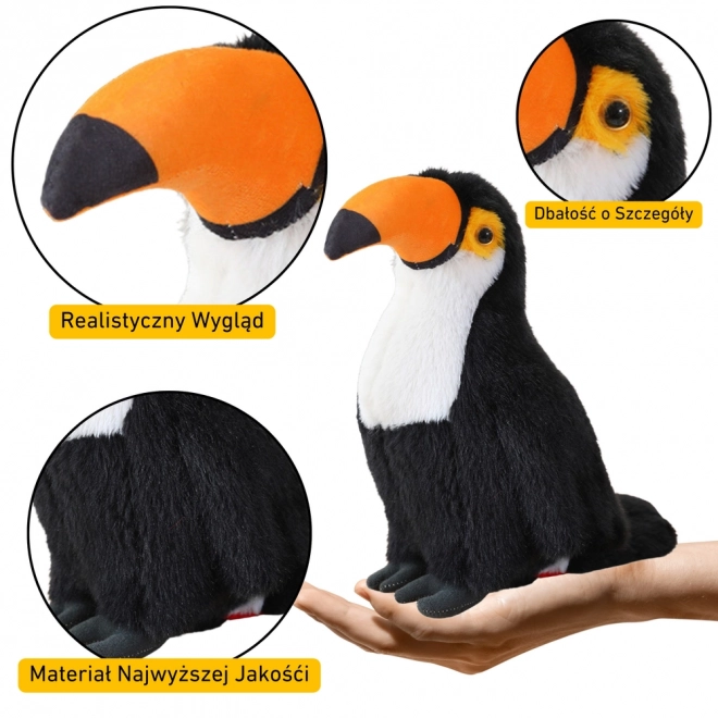 Plüsch Tukan Kuscheltier Weiß 35 cm