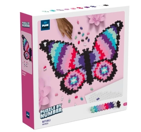 Plus-Plus Bausteine Puzzle Zahlen - Schmetterling 800 Teile