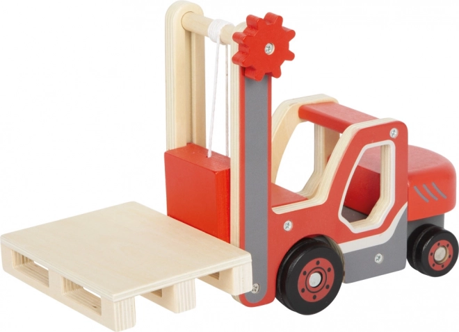 small foot Holz-Gabelstapler mit Palette