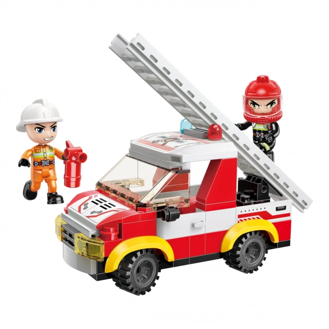 Qman Mine City Feuerwehrauto mit Leiter