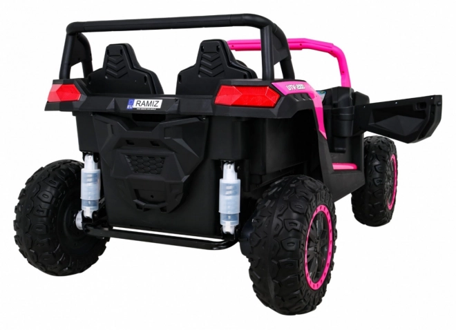 Buggy ATV Racing pro 2 Kinder + Antrieb 4x4 + Fernsteuerung + langsamer Start + MP3 LED – Rosa