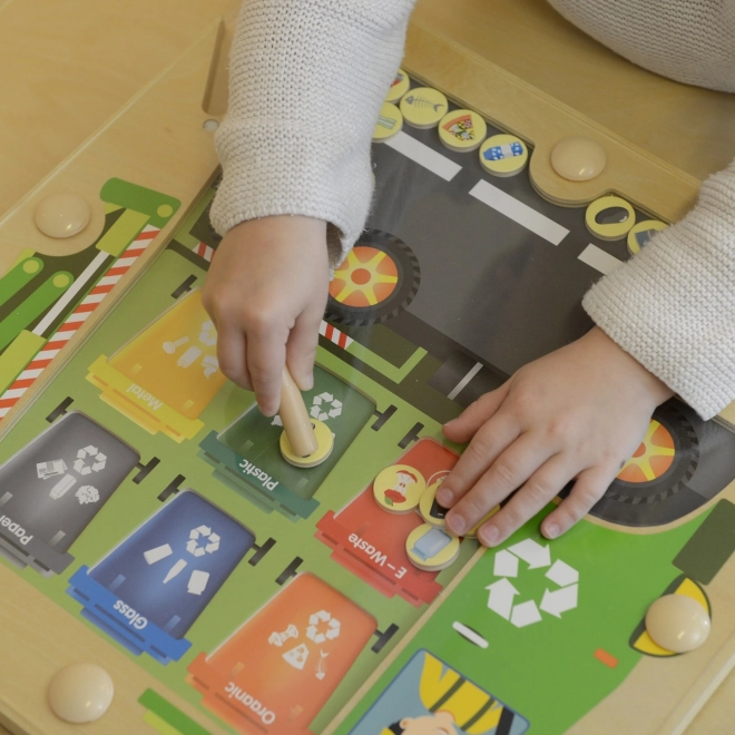 Masterkidz Magnettafel Abfalltrennung Recycling LKW Montessori