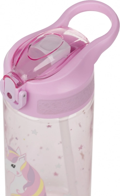 Tritan Trinkflasche mit Strohhalm Rainbow Unicorn 500 ml