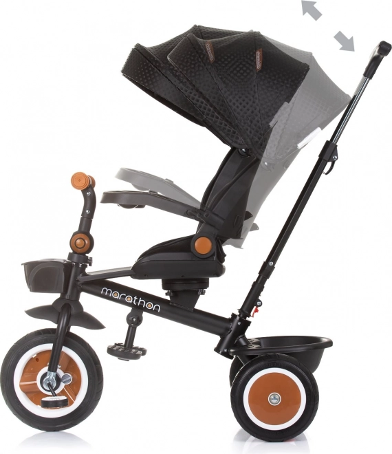 Chipolino Tretroller mit Dach Marathon 2-in-1 Obsidian