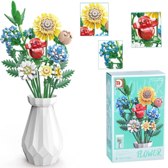 Technik-Baukasten Wiesenblumen mit Vase 618 Teile