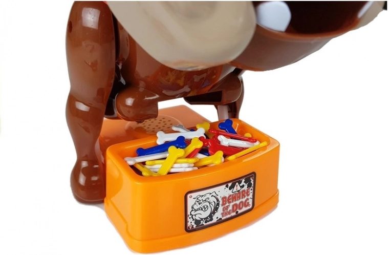 Bunte Knochen und Napf „Beware of the Dog“