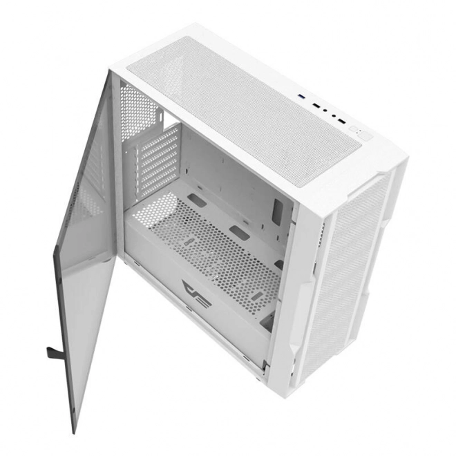 Weißes Darkflash PC-Gehäuse mit Mesh-Front