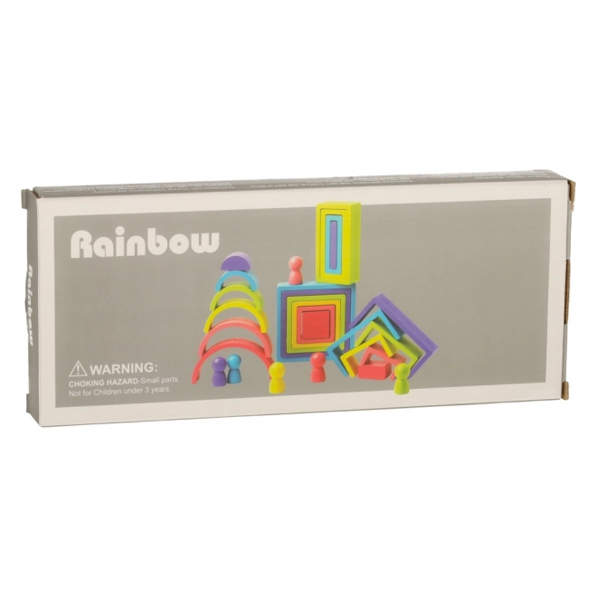 Holzbausteine Montessori Regenbogen Puzzle