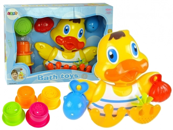 Badespielzeug Enten-Set mit Bechern