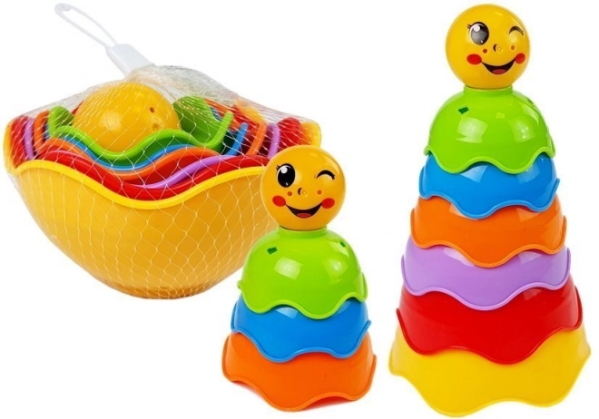 Bunte Regenbogen-Stapelbecher für Babys