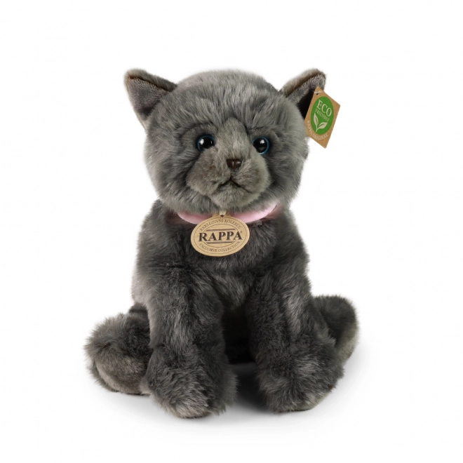 Graue Plüschkatze 25 cm ECO-FRIENDLY