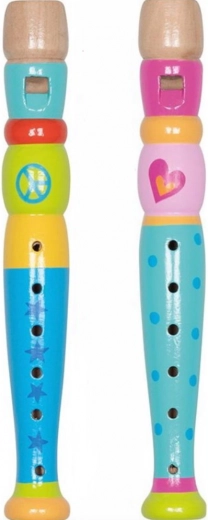 GOKI Peace Kinderblockflöte aus Holz 20 cm (Mix)