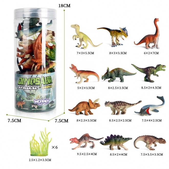 Woopie dinosaurierfiguren set - 18-teilig