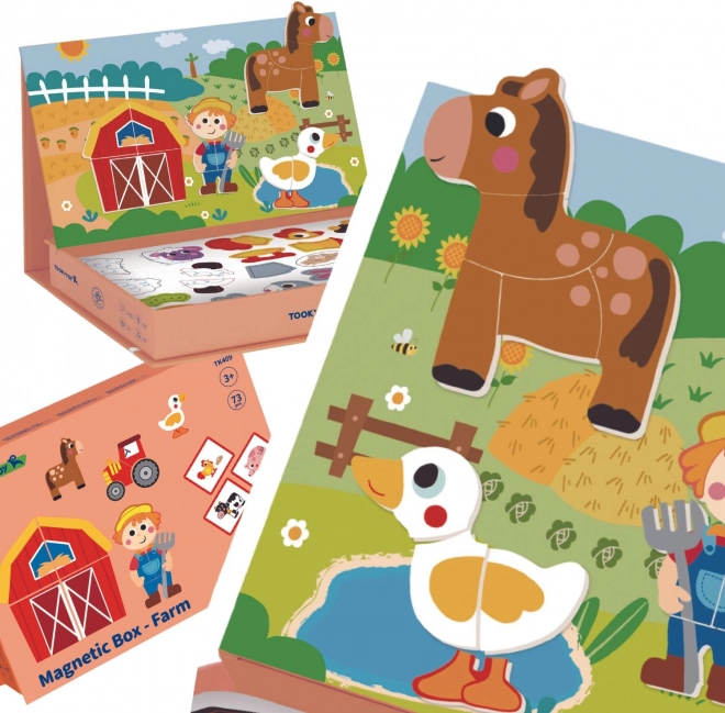 Tooky Toy Magnetisches Bauernhof-Puzzle