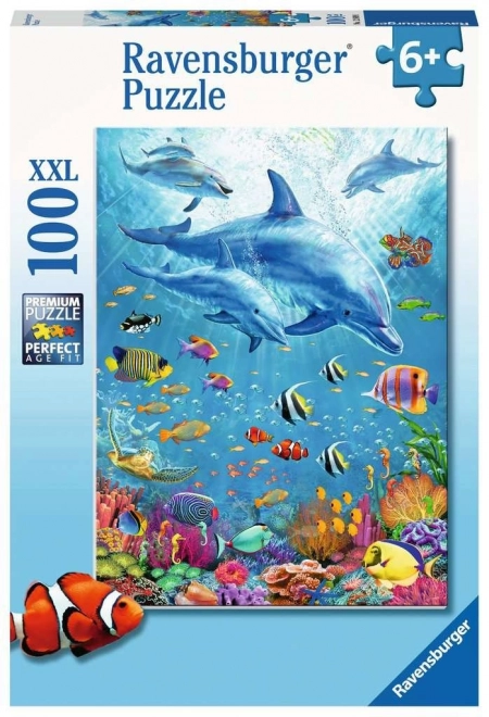 Ravensburger Puzzle Zwischen Delfinen XXL 100 Teile