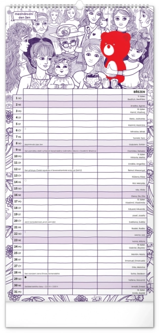 Familienplaner Kalender Teribear 2025