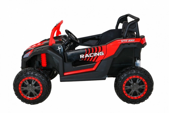 Buggy ATV Racing pro 2 Kinder + Antrieb 4x4 + Fernsteuerung + langsamer Start + MP3 LED – Rot
