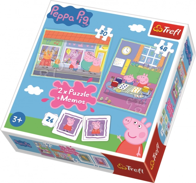 Trefl Puzzle und Memory-Spiel Peppa Pig