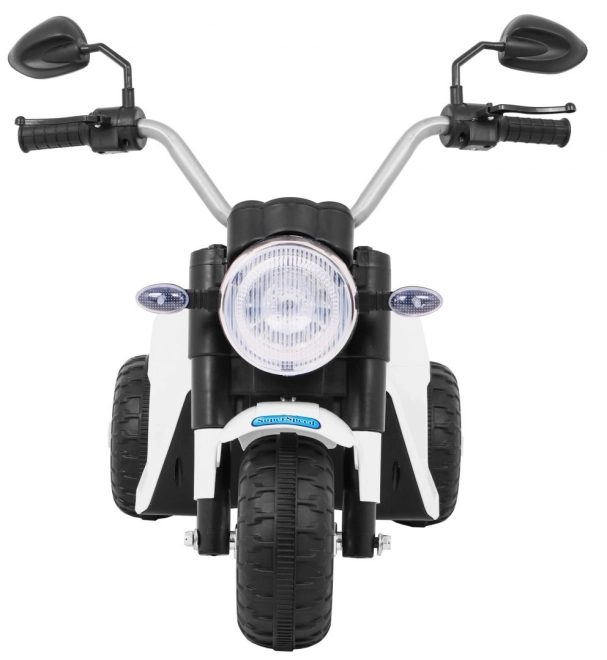 Kinder Elektro-Motorrad MiniBike Weiß mit LED-Lichtern und Sounds – weiß