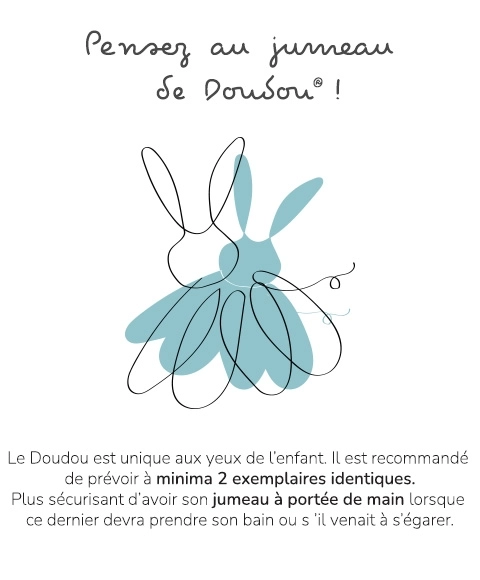 Doudou Geschenkset - Häschen mit Schmusetuch 10 cm