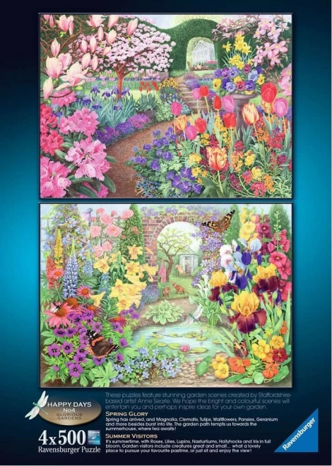 Ravensburger Puzzle Wunderschöne Gärten 4x500 Teile