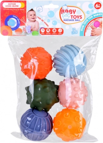 Bunte sensorische Bälle für Kinder, 6 Stk