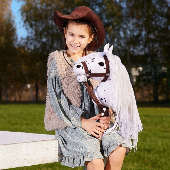 Steckenpferd Hobby Horse aus der HOPPIHORSE Sport Edition in der Farbe weißer Leopard