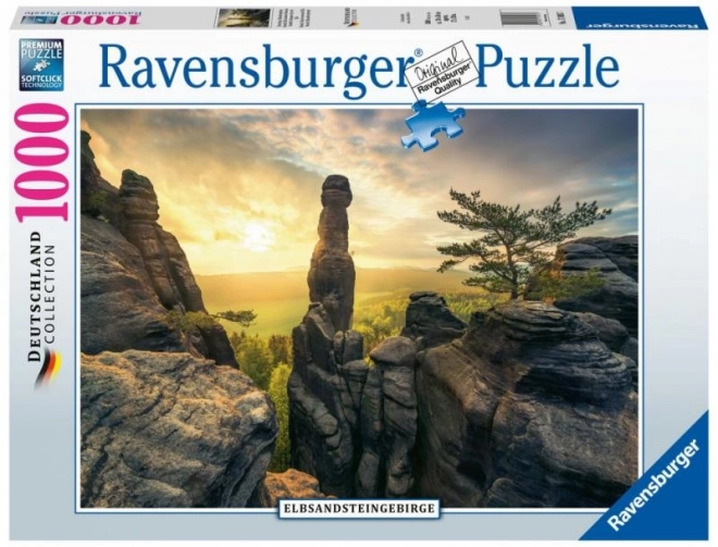 Puzzle Labské Pískovce bei Sonnenaufgang 1000 Teile