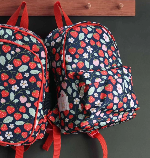 A Little Lovely Company Kleiner Kinderrucksack – Erdbeeren