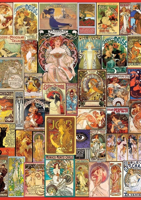 Jugendstil-Plakat Puzzle 1500 Teile
