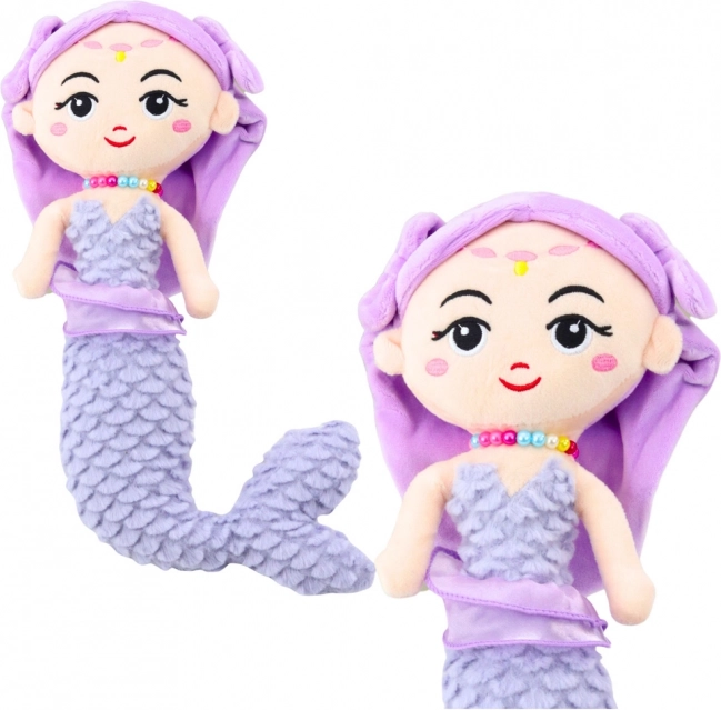 Plüsch Meerjungfrau mit Korallenschwanz Lila 32cm