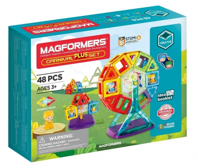 Magnetische Bausteine MAGFORMERS CARNIVAL PLUS - 48 Teile