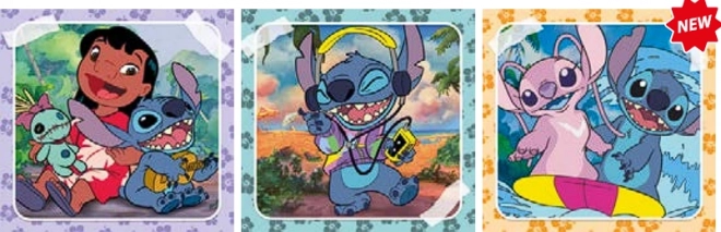 Clementoni Puzzle 3er-Set mit Stitch-Motiv