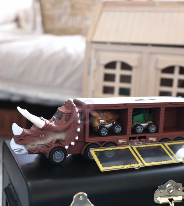 Woopie Dinosaurier-LKW mit Abschussrampe und Autos