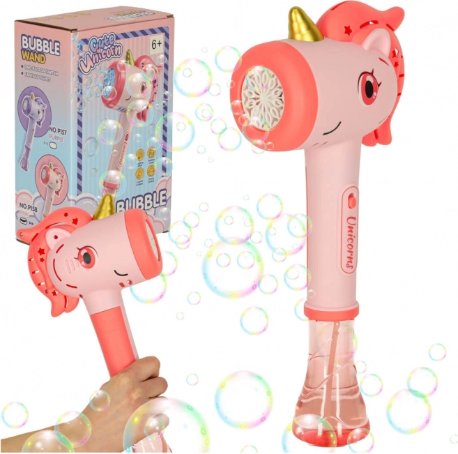 Seifenblasen Einhorn mit Blasen