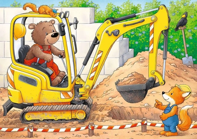 Meine Erste Puzzle Tiere Auf Der Baustelle