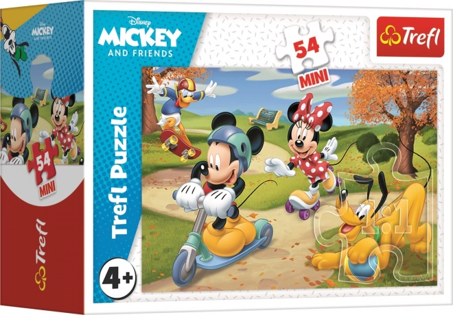 Puzzle MICKEY MOUSE Schlittschuhlaufen im Park 54 Teile