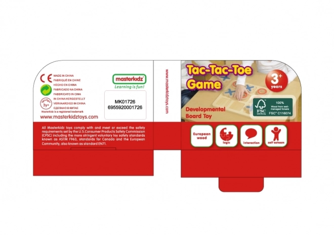 Masterkidz Holzspiel Tic Tac Toe für Kinder