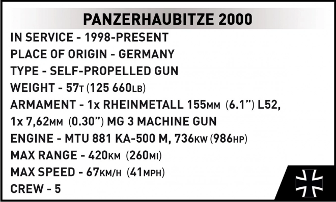 Bausatz Panzerhaubitze 2000 - 1006 Bausteine