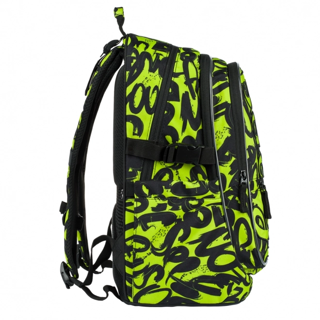 BAAGL 3 SET Core Lime: Rucksack, Federmäppchen, Beutel