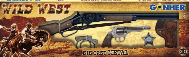 Großes Cowboy-Set mit Gewehr und Zubehör