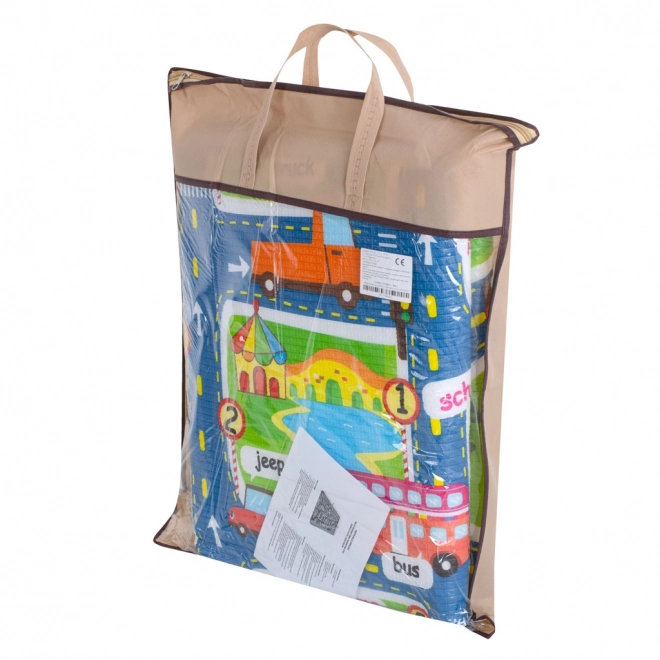 Faltbare Spielmatte mit Stadtmotiv 200 x 160 cm