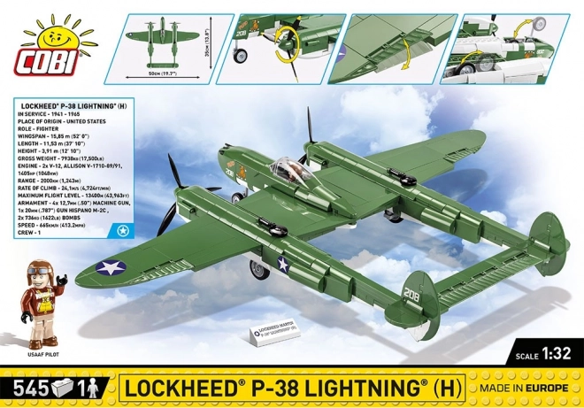 COBI Lockheed P-38H Lightning Modellbausatz 1:32