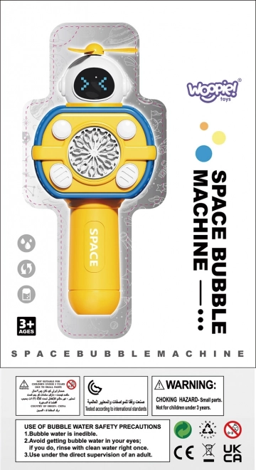 Seifenblasenmaschine Astronaut Gelb