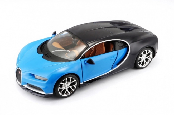 Zusammenbaubarer Modellbausatz Bugatti Chiron blau