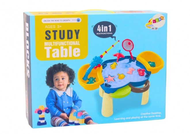 Multifunktioneller Tisch 4-in-1 blau