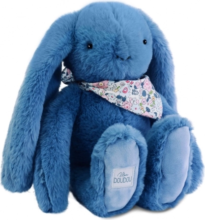 Plüschkaninchen mit blauem Halstuch 35 cm