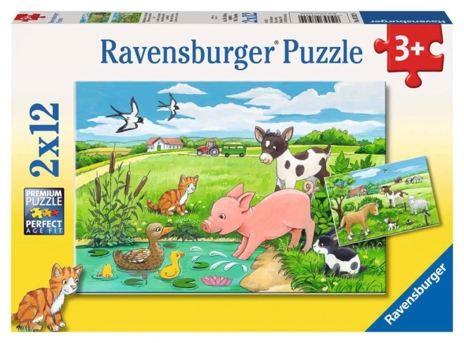 Ravensburger Puzzle Tierbabys 2x12 Teile
